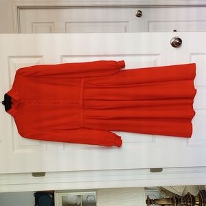 Red wool dress
